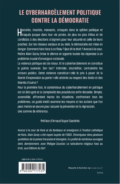 quatrieme de couverture Le cyberharcèlement politique contre la démocratie